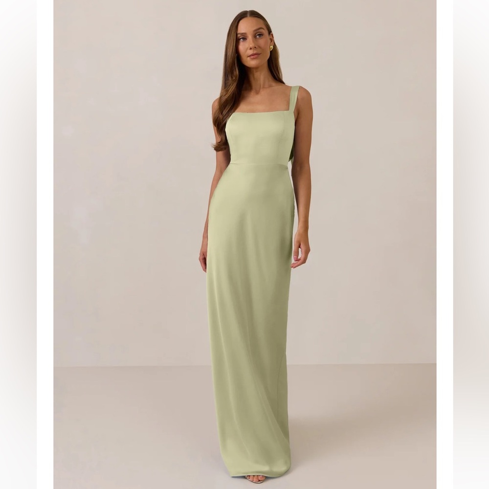 Park & Fifth Albright Dress - Pistachio Satin